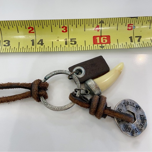 Leather Adjustable Necklace with Boho Charms - Picture 12 of 14